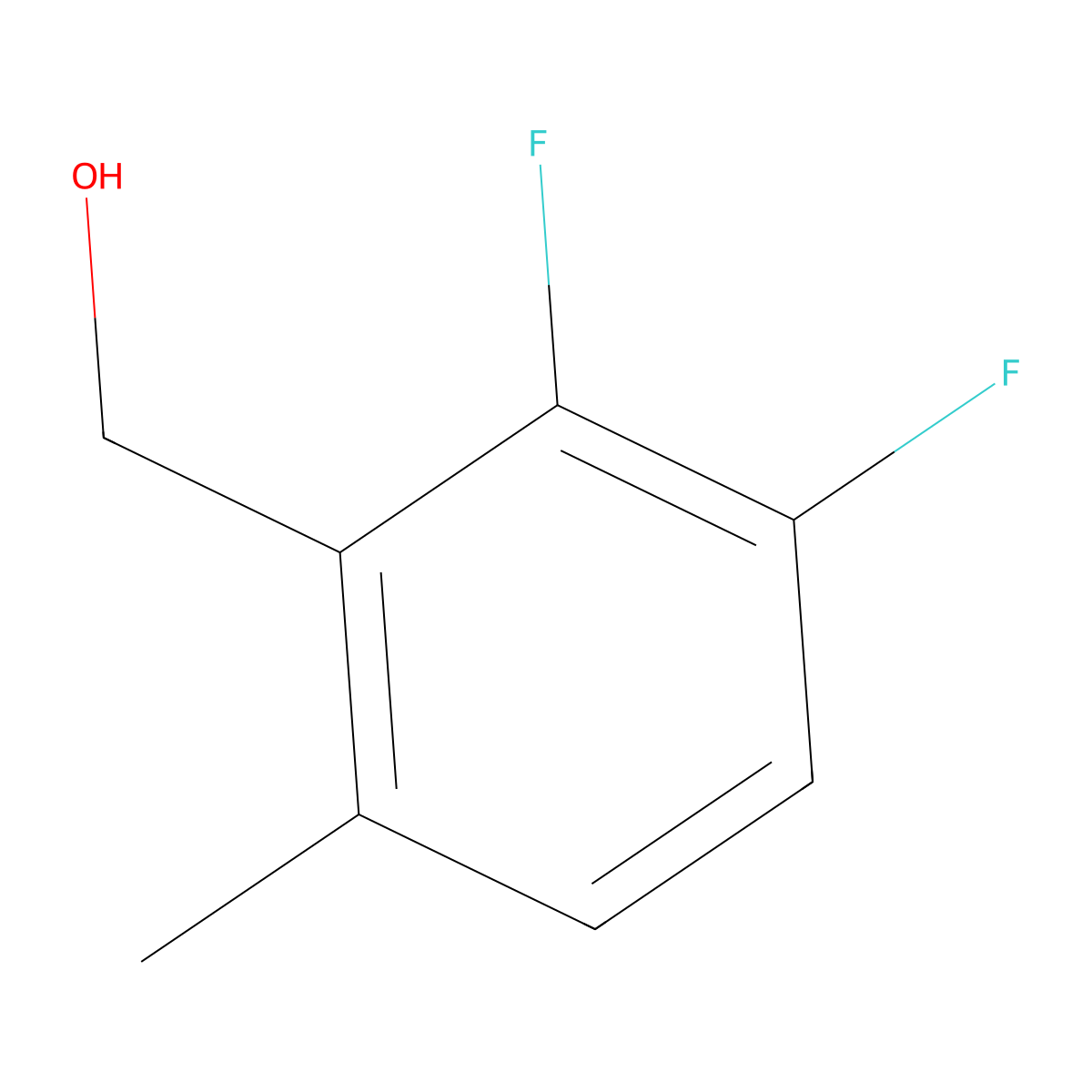 (2,3-Difluoro-6-methylphenyl)methanol molecular structure, CAS 1378818-33-7