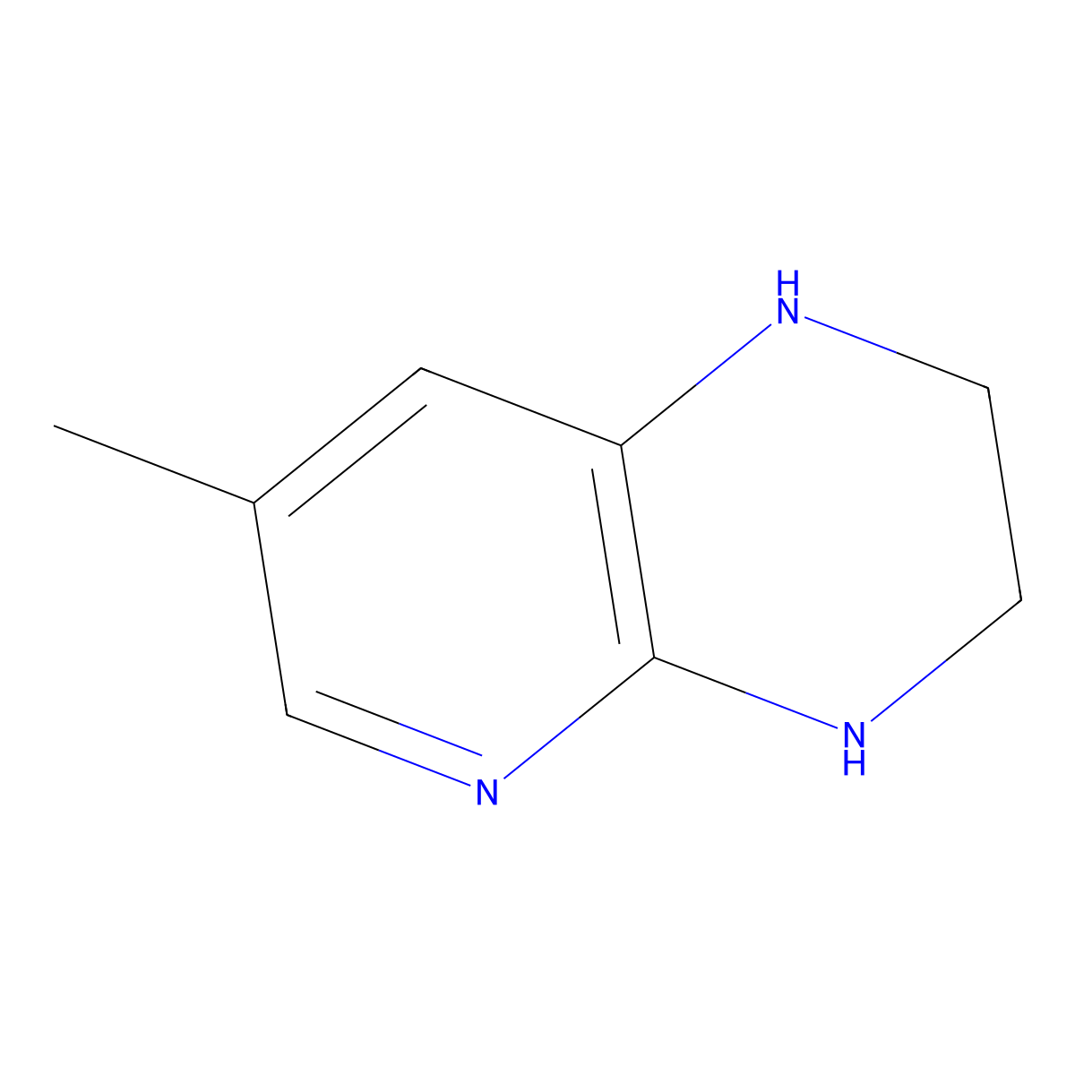 7-methyl-1H,2H,3H,4H-pyrido(2,3-b)pyrazine molecular structure, CAS 1378818-55-3