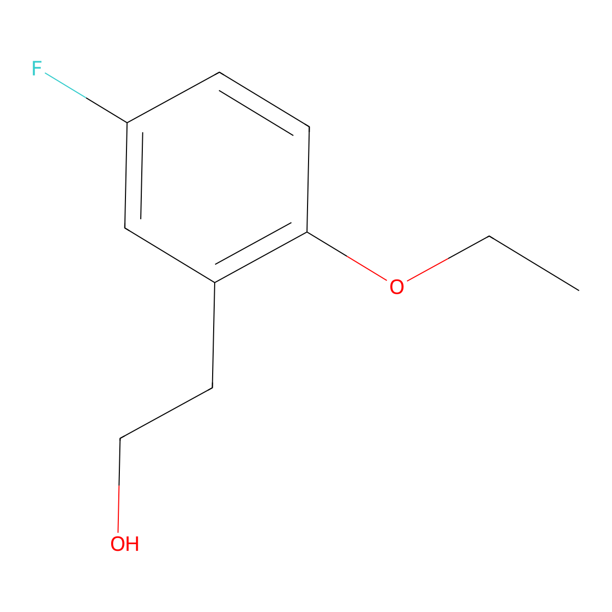 2-(2-Ethoxy-5-fluorophenyl)ethanol molecular structure, CAS 1378818-82-6