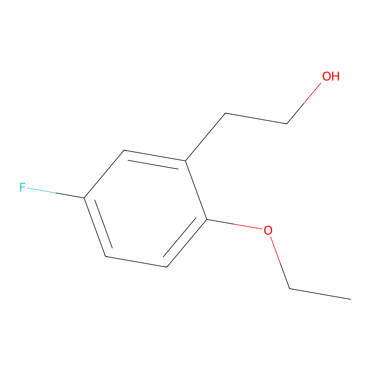 2-(2-Ethoxy-5-fluorophenyl)ethanol molecular structure, CAS 1378818-82-6
