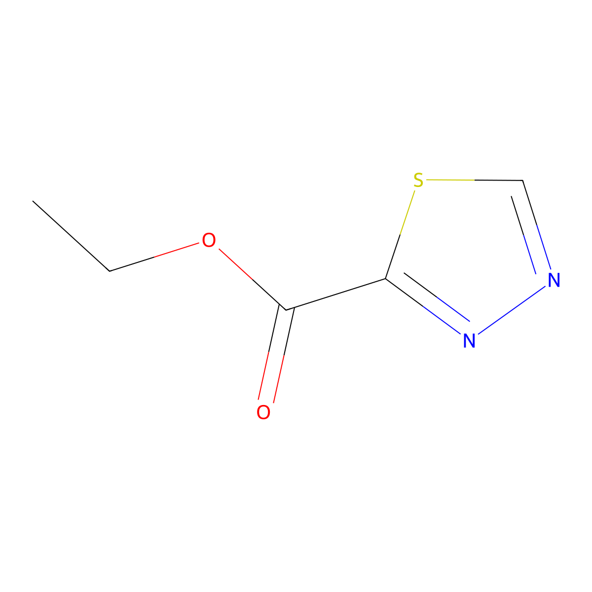 Ethyl 1,3,4-thiadiazole-2-carboxylate molecular structure, CAS 1378819-08-9
