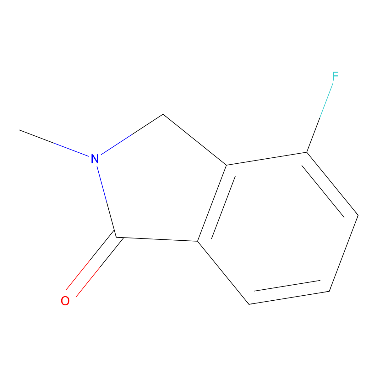 4-Fluoro-2-methylisoindolin-1-one molecular structure, CAS 1378819-13-6