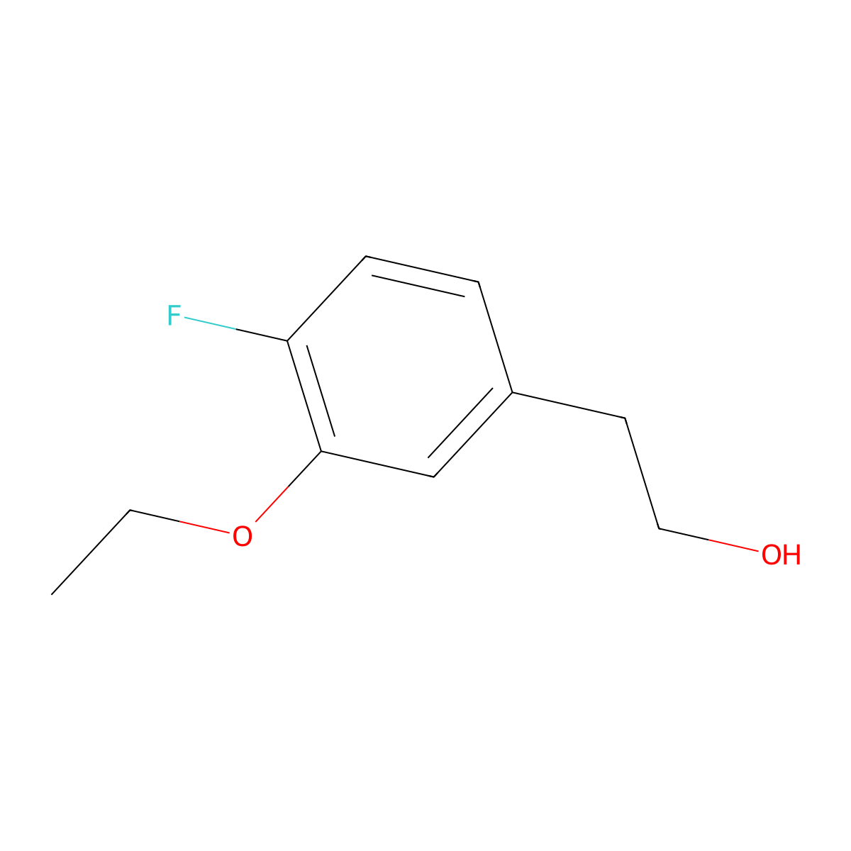 3-Ethoxy-4-fluorophenethyl alcohol molecular structure, CAS 1378819-19-2