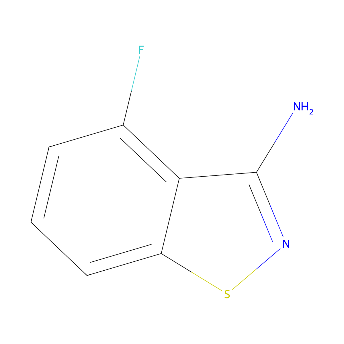 4-Fluorobenzo[d]isothiazol-3-amine molecular structure, CAS 1378819-41-0