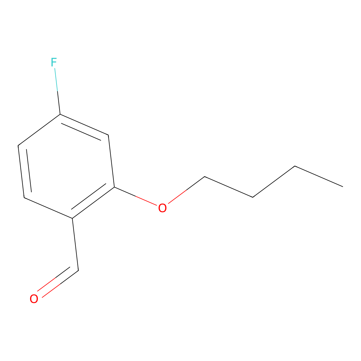 2-Butoxy-4-fluorobenzaldehyde molecular structure, CAS 1378819-64-7