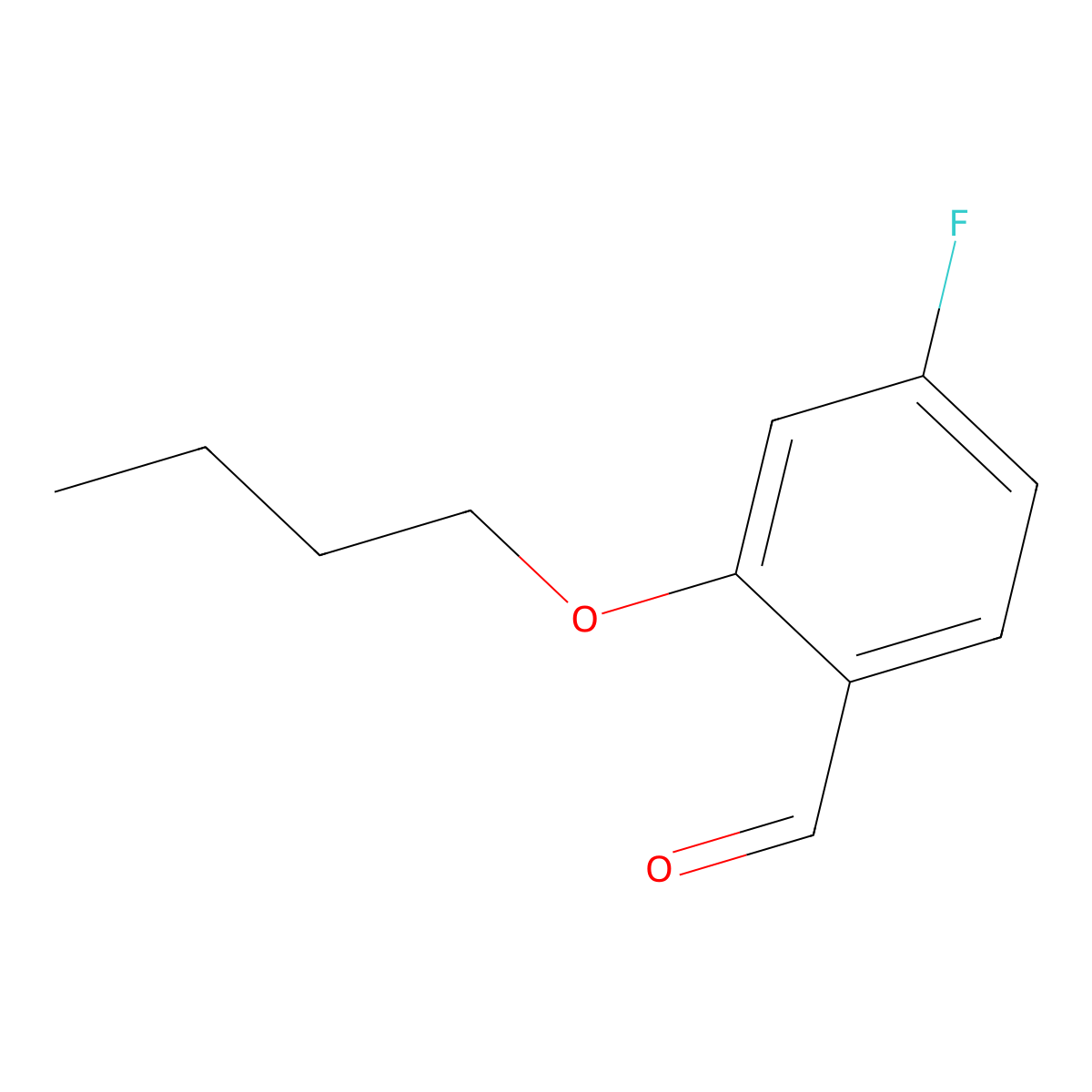 2-Butoxy-4-fluorobenzaldehyde molecular structure, CAS 1378819-64-7