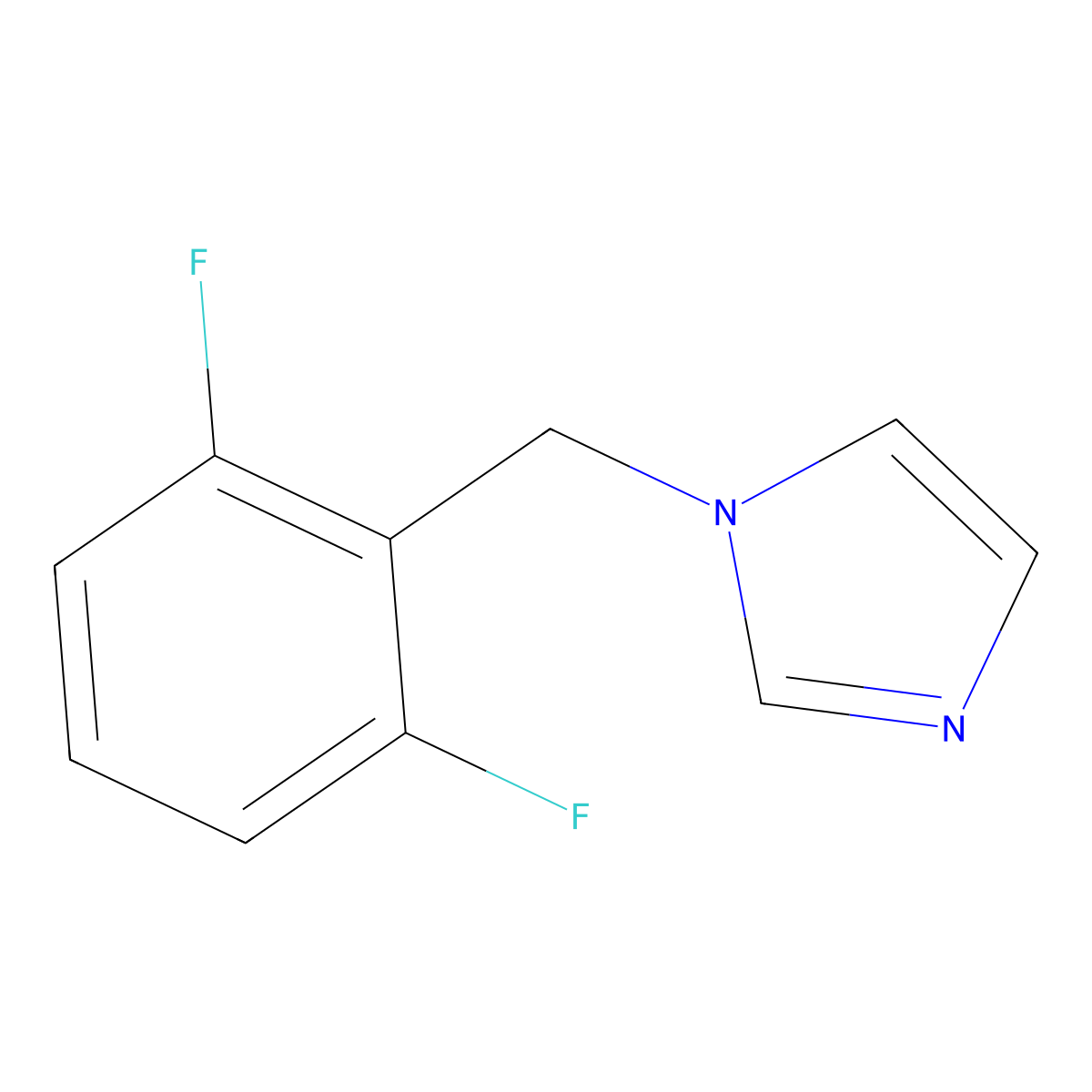 1-(2,6-Difluorobenzyl)-1H-imidazole molecular structure, CAS 1378819-89-6