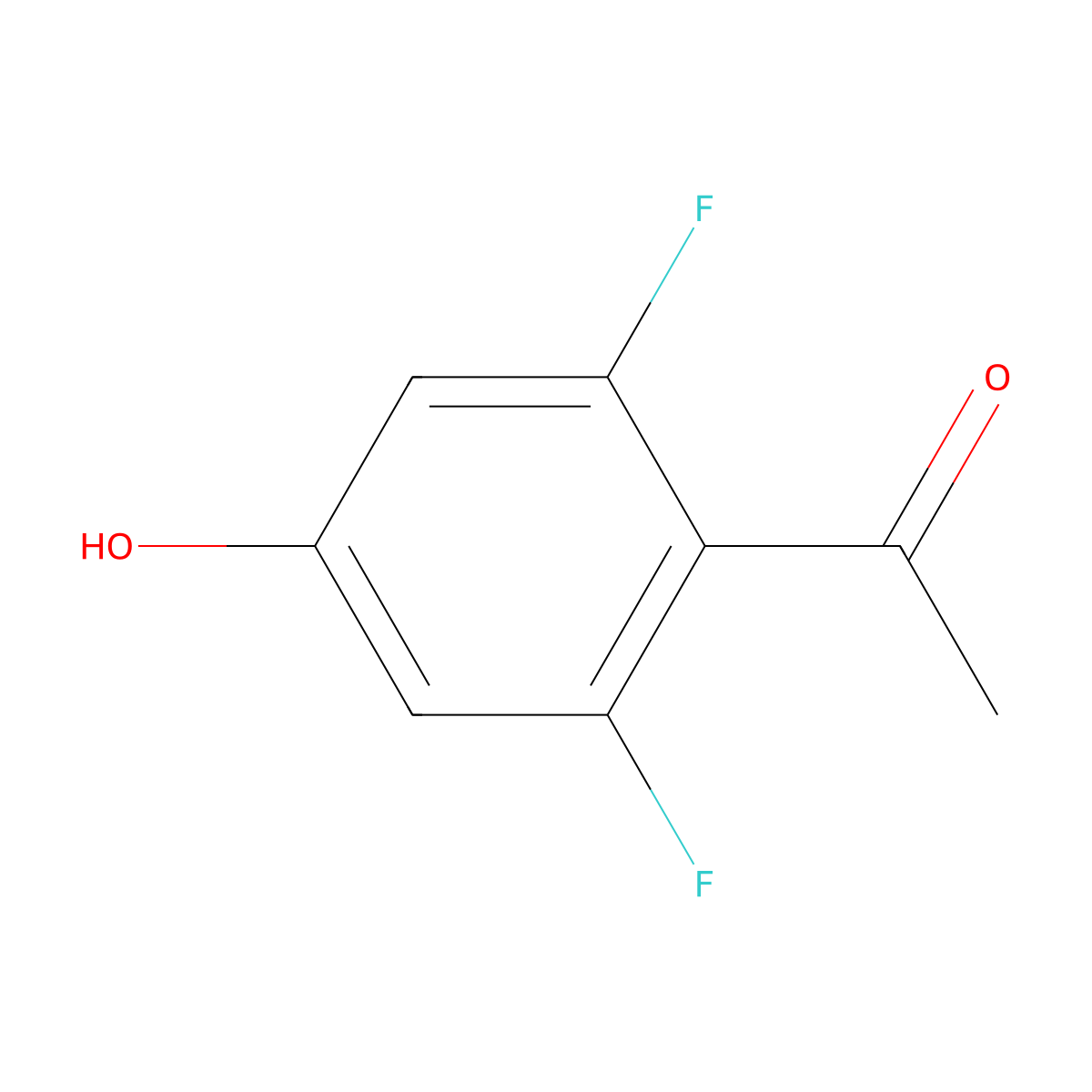 1-(2,6-Difluoro-4-hydroxyphenyl)ethanone molecular structure, CAS 1378820-19-9