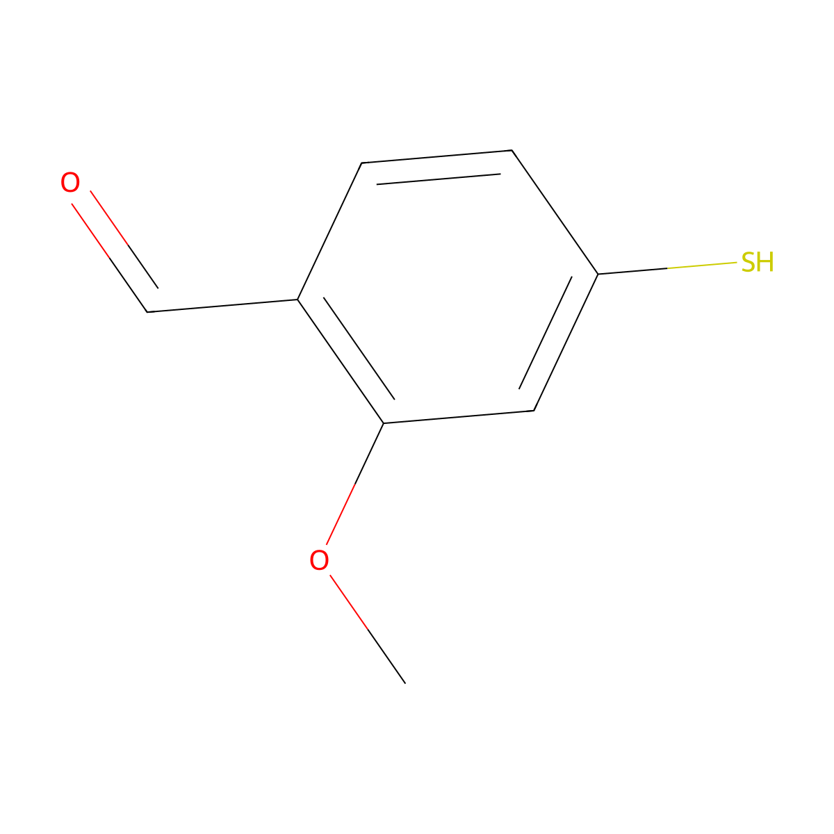 2-Methoxy-4-sulfanylbenzaldehyde molecular structure, CAS 1378820-48-4