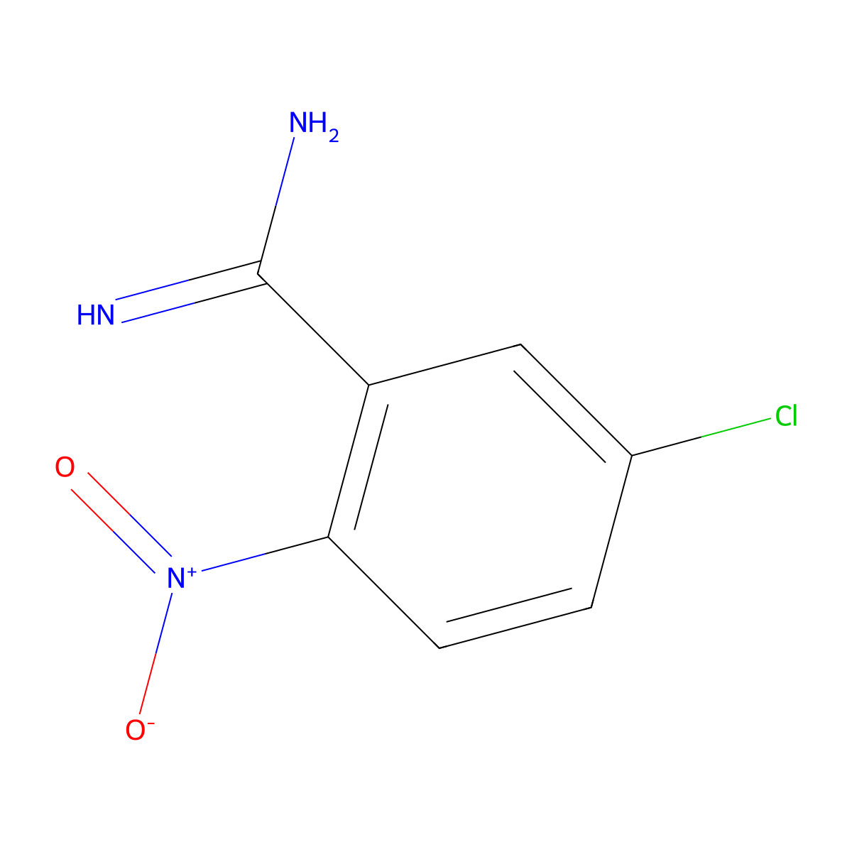 5-Chloro-2-nitrobenzene-1-carboximidamide molecular structure, CAS 1378820-77-9