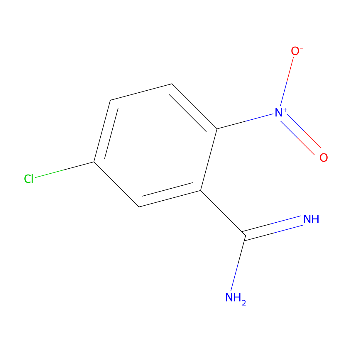 5-Chloro-2-nitrobenzene-1-carboximidamide molecular structure, CAS 1378820-77-9