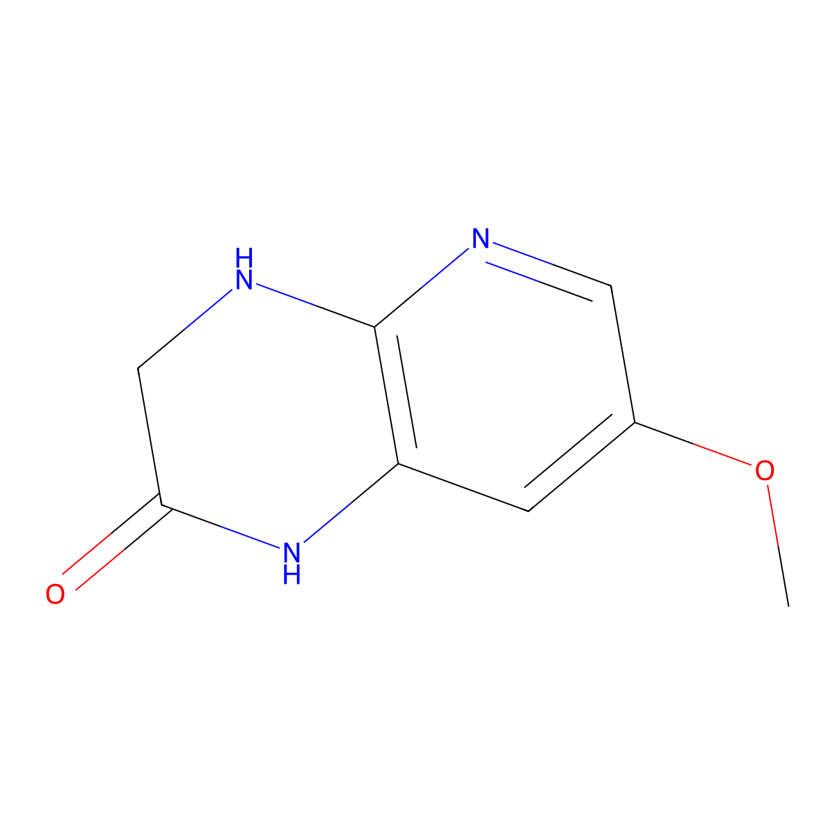 7-Methoxy-3,4-dihydropyrido[2,3-b]pyrazin-2(1H)-one molecular structure, CAS 1378820-87-1