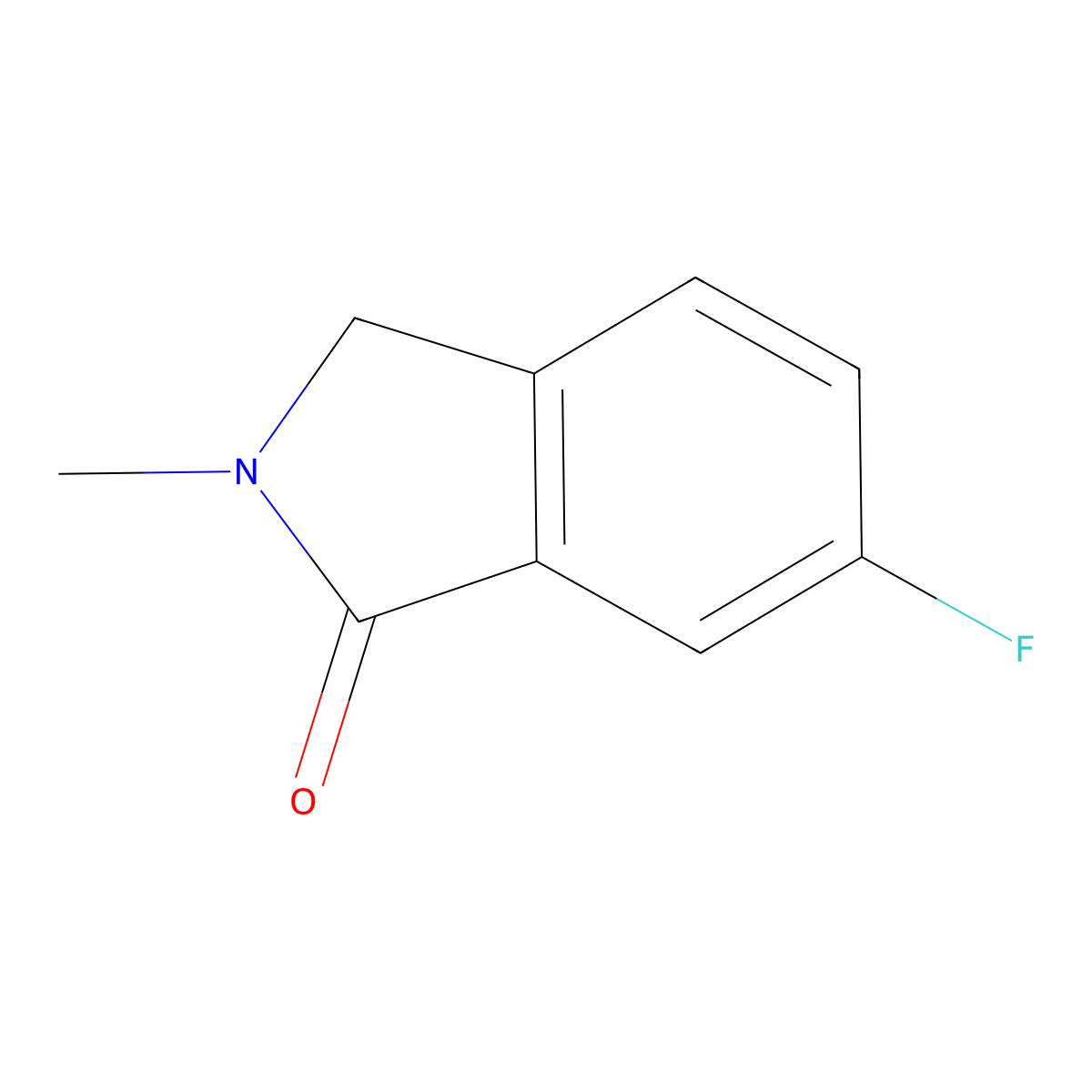 6-Fluoro-2-methylisoindolin-1-one molecular structure, CAS 1378821-35-2