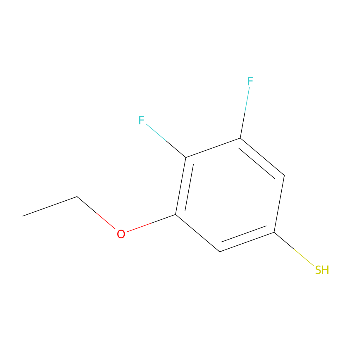 4,5-Difluoro-3-ethoxythiophenol molecular structure, CAS 1378821-43-2