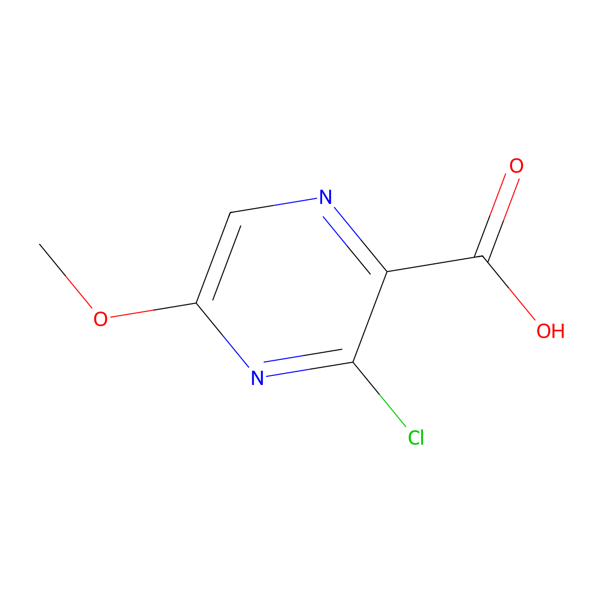 3-Chloro-5-methoxypyrazine-2-carboxylic acid molecular structure, CAS 1378822-06-0
