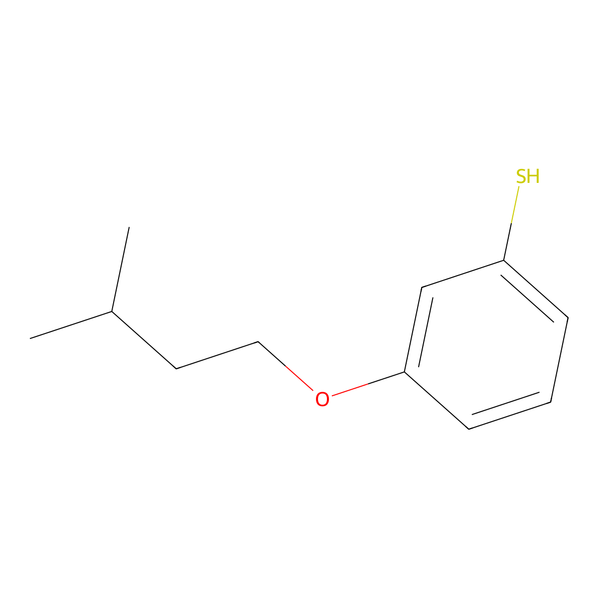 3-iso-Pentoxythiophenol molecular structure, CAS 1378822-08-2