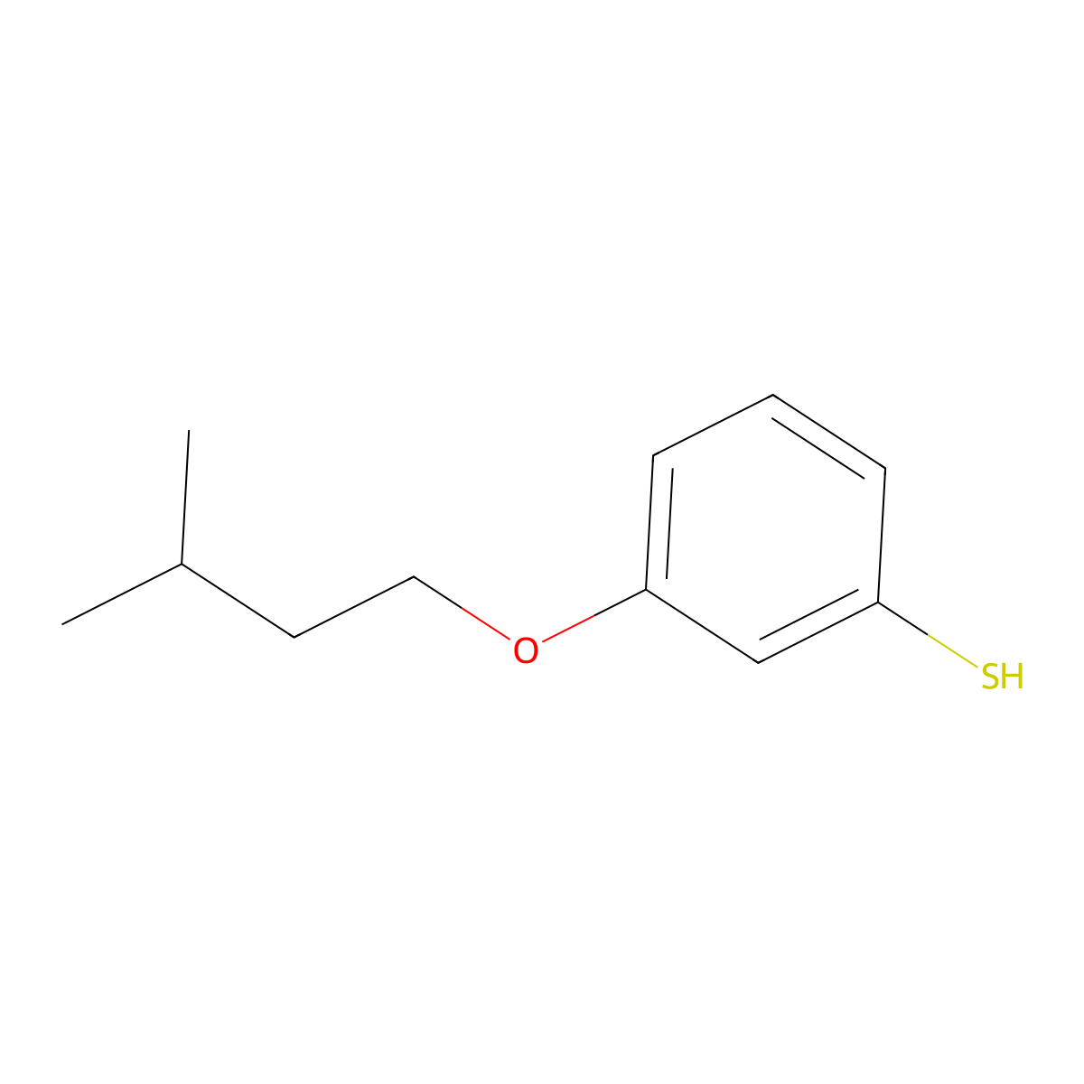3-iso-Pentoxythiophenol molecular structure, CAS 1378822-08-2
