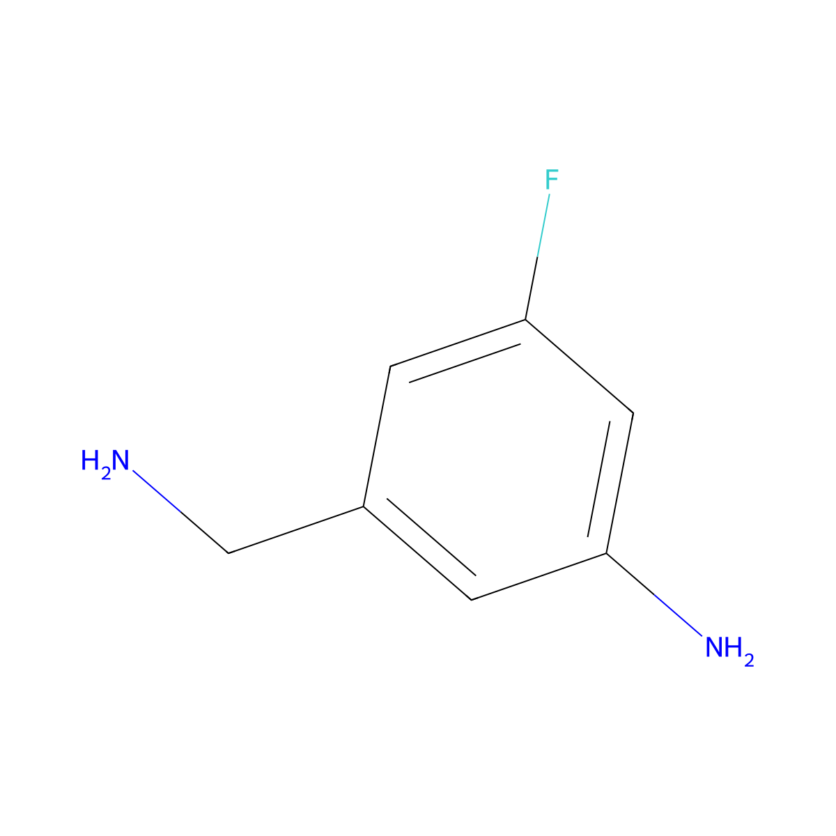 5-Amino-3-fluorobenzylamine molecular structure, CAS 1378822-67-3