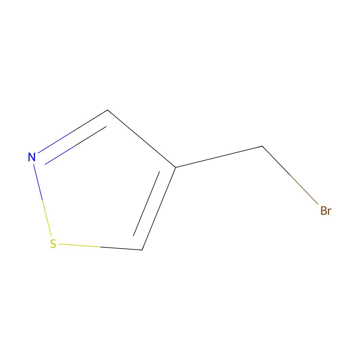 4-(Bromomethyl)isothiazole molecular structure, CAS 1378822-69-5