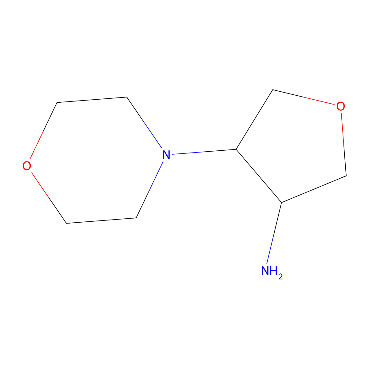 4-Morpholinotetrahydrofuran-3-amine molecular structure, CAS 1378822-73-1