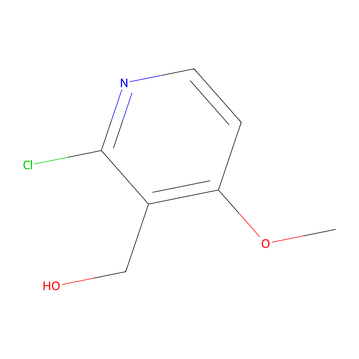 (2-Chloro-4-methoxypyridin-3-yl)methanol molecular structure, CAS 1378822-82-2