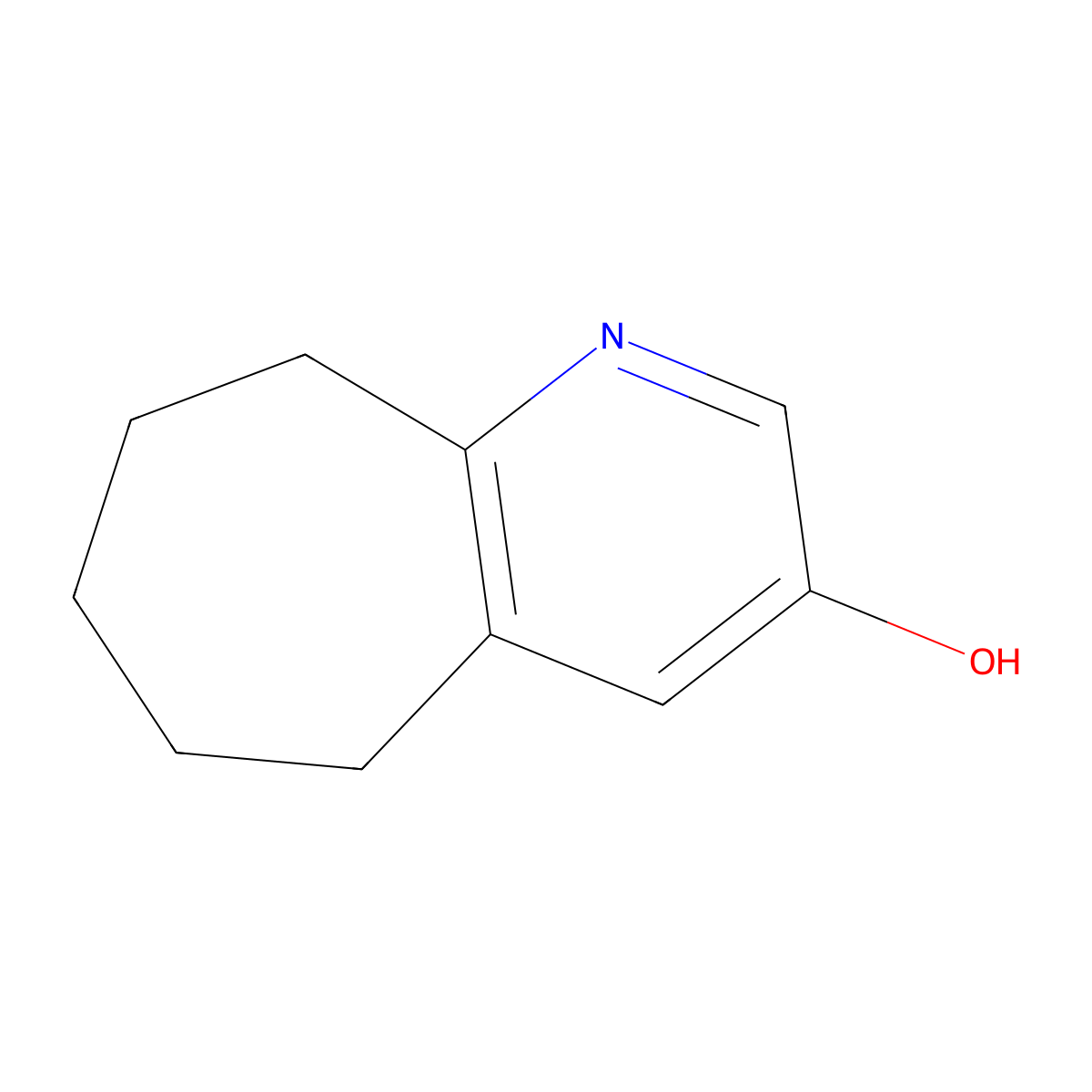 6,7,8,9-tetrahydro-5H-cyclohepta[b]pyridin-3-ol molecular structure, CAS 1378823-03-0
