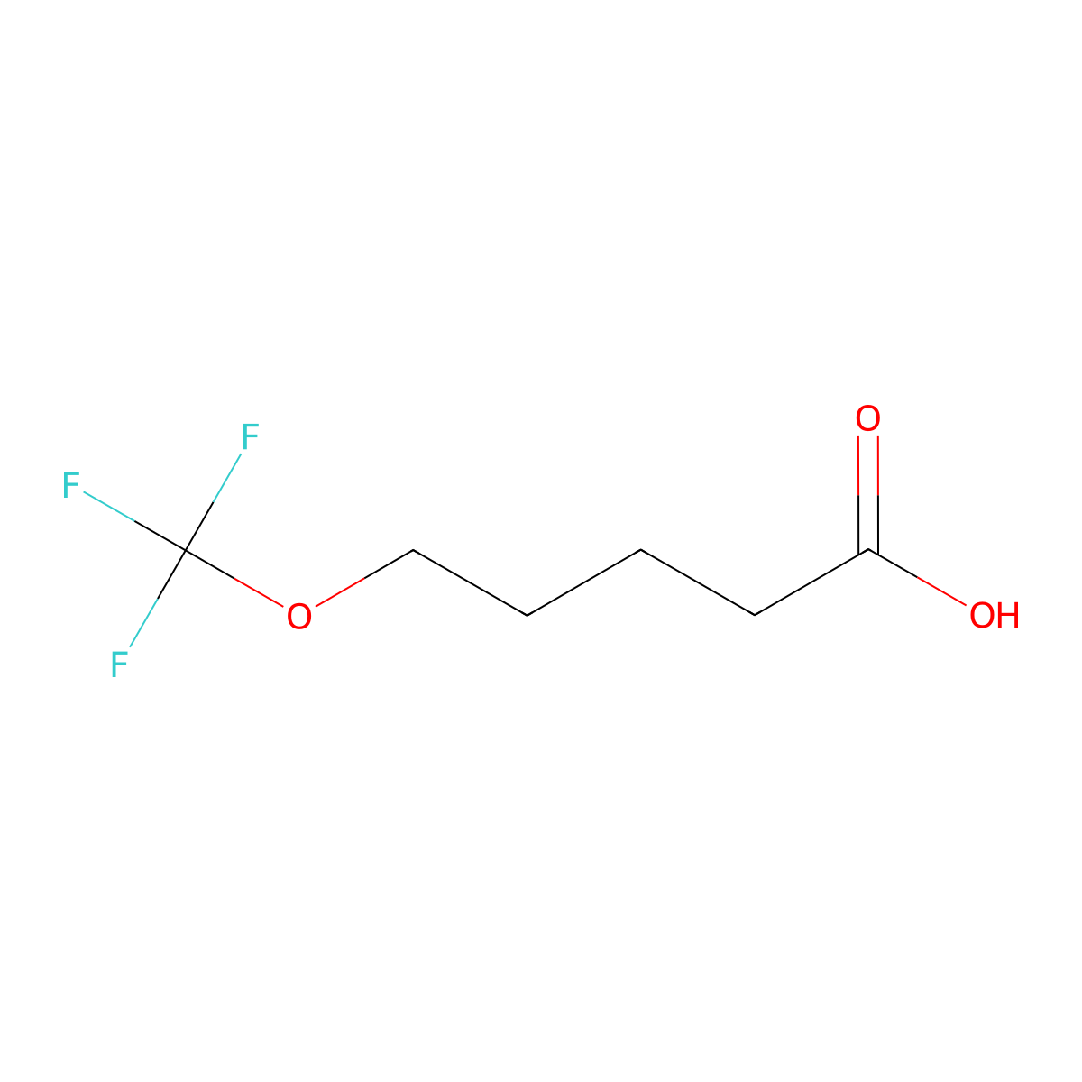 5-(Trifluoromethoxy)pentanoic acid molecular structure, CAS 1378823-23-4