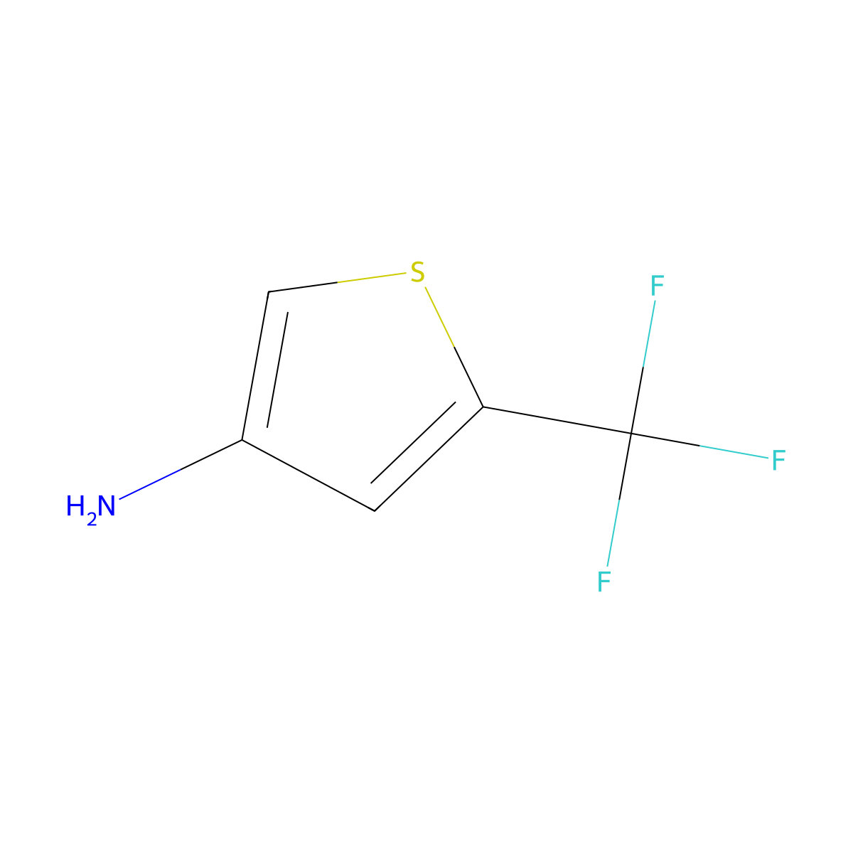 5-(Trifluoromethyl)thiophen-3-amine molecular structure, CAS 1378823-95-0