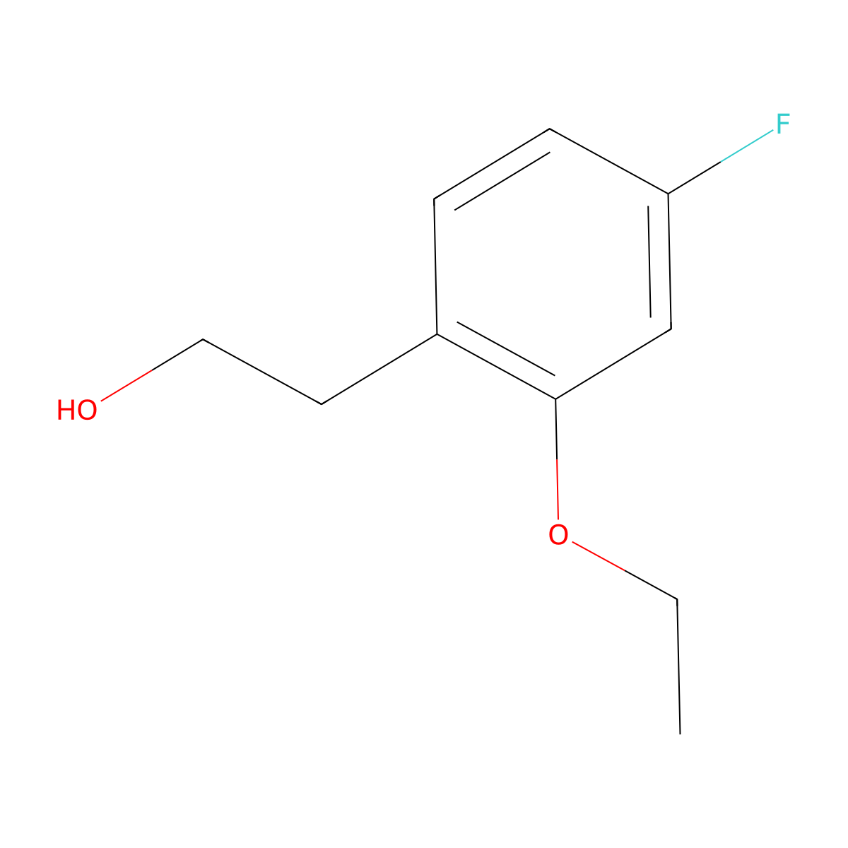 2-Ethoxy-4-fluorophenethyl alcohol molecular structure, CAS 1378824-29-3