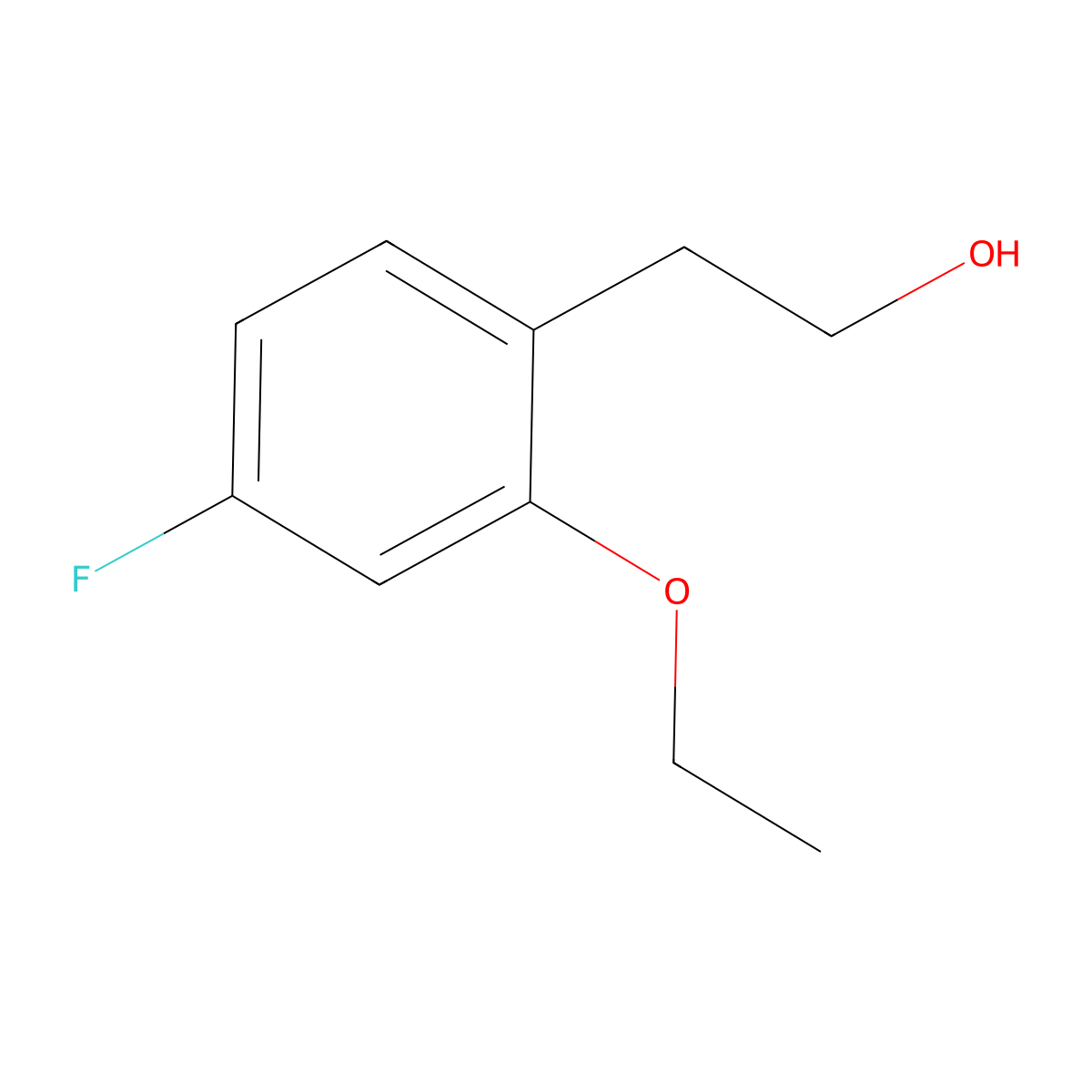 2-Ethoxy-4-fluorophenethyl alcohol molecular structure, CAS 1378824-29-3