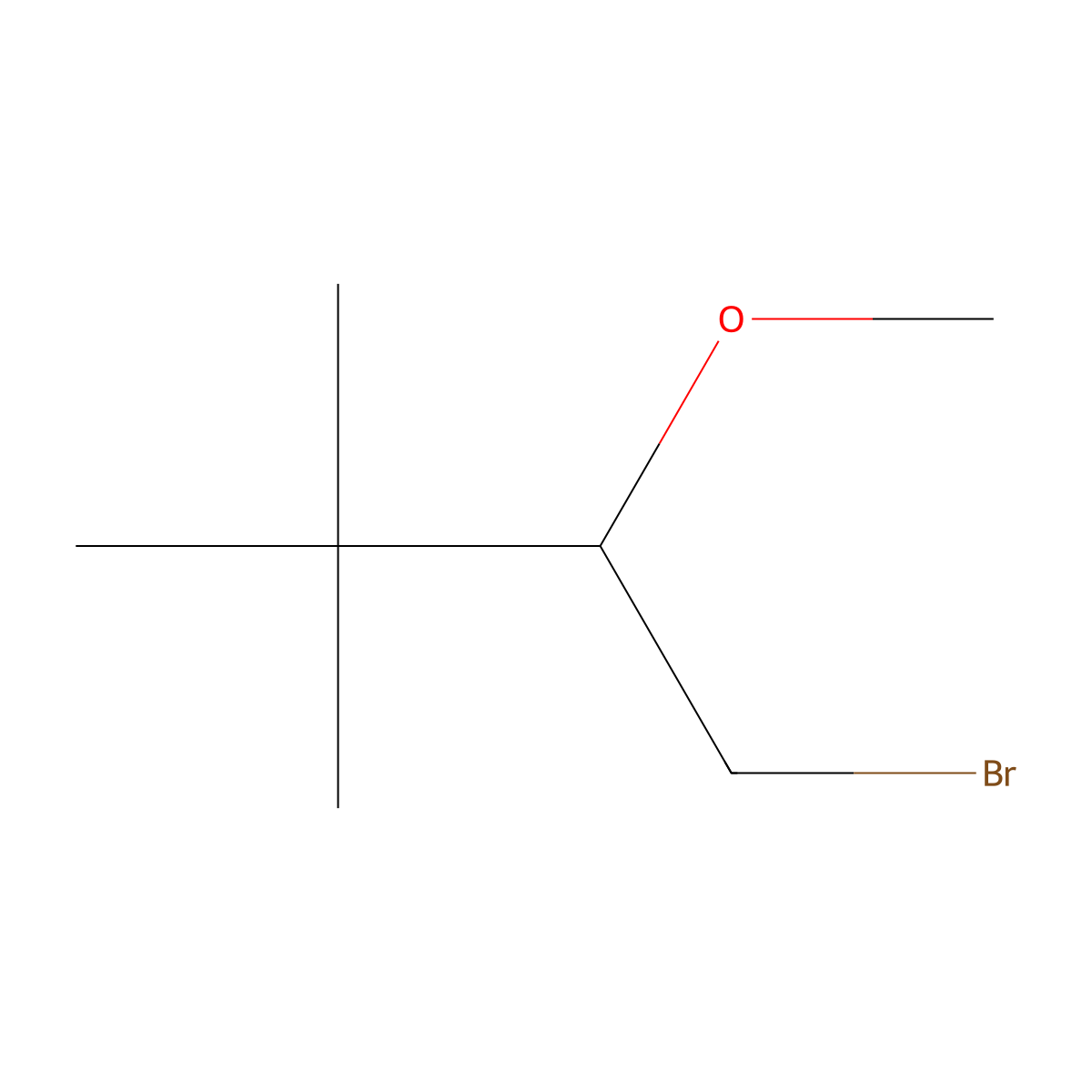 1-Bromo-2-methoxy-3,3-dimethylbutane molecular structure, CAS 1378824-55-5