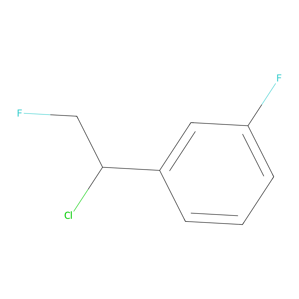 1-(1-Chloro-2-fluoroethyl)-3-fluorobenzene molecular structure, CAS 1378824-57-7