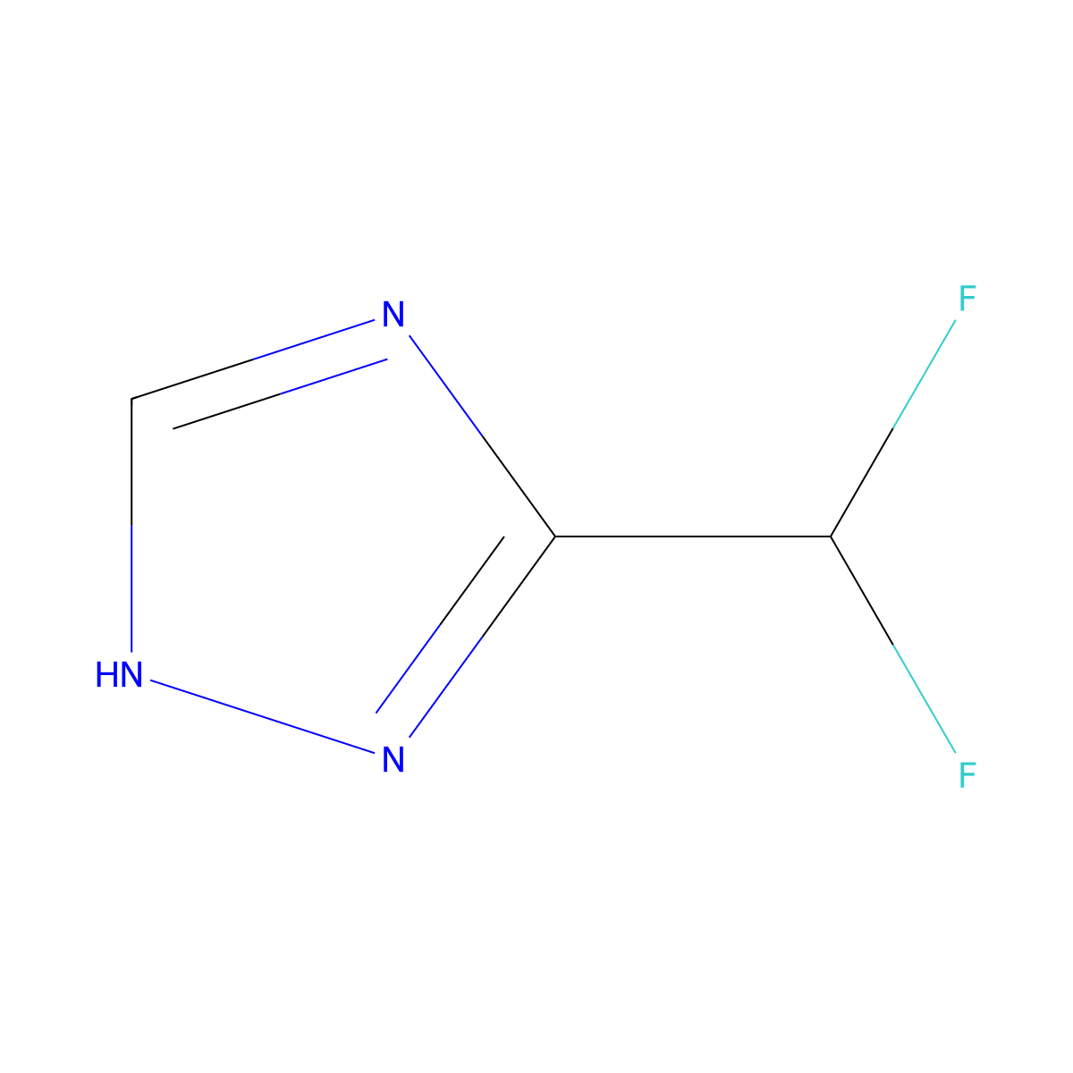 3-(difluoromethyl)-1H-1,2,4-triazole molecular structure, CAS 1378824-63-5