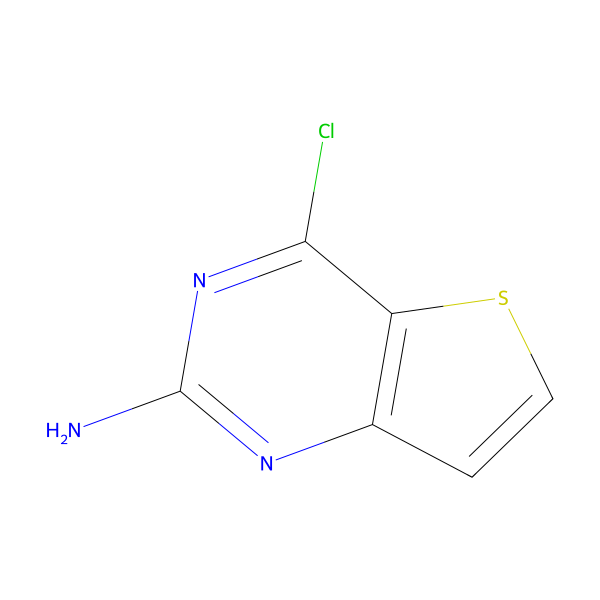 4-Chlorothieno[3,2-d]pyrimidin-2-amine molecular structure, CAS 1378824-80-6