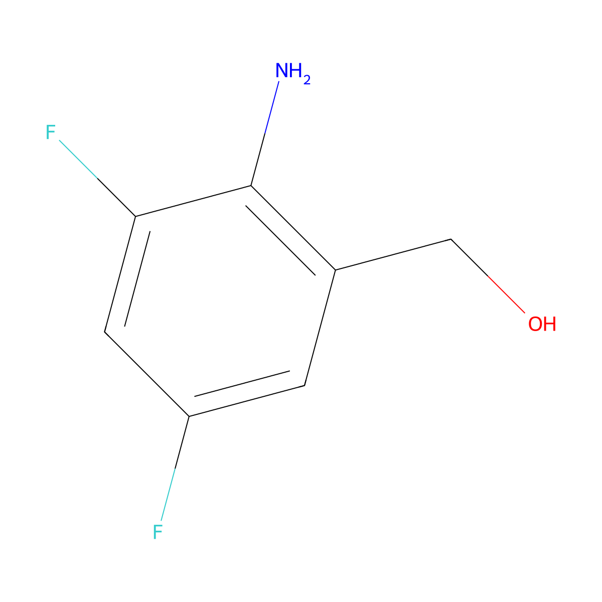 (2-Amino-3,5-difluorophenyl)methanol molecular structure, CAS 1378824-82-8
