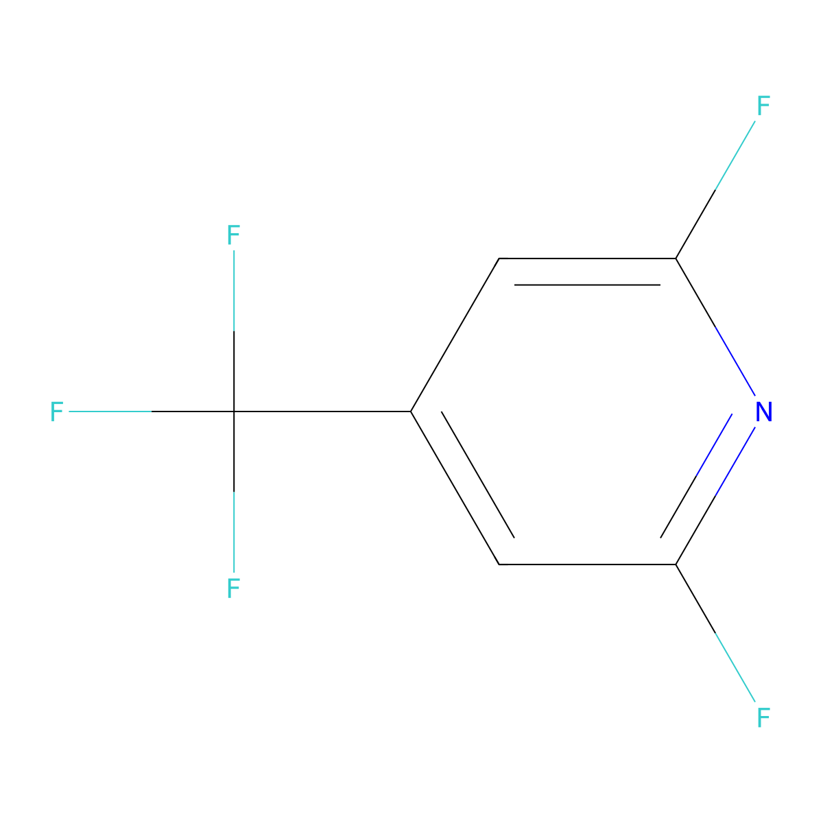 2,6-Difluoro-4-(trifluoromethyl)pyridine molecular structure, CAS 1378824-94-2
