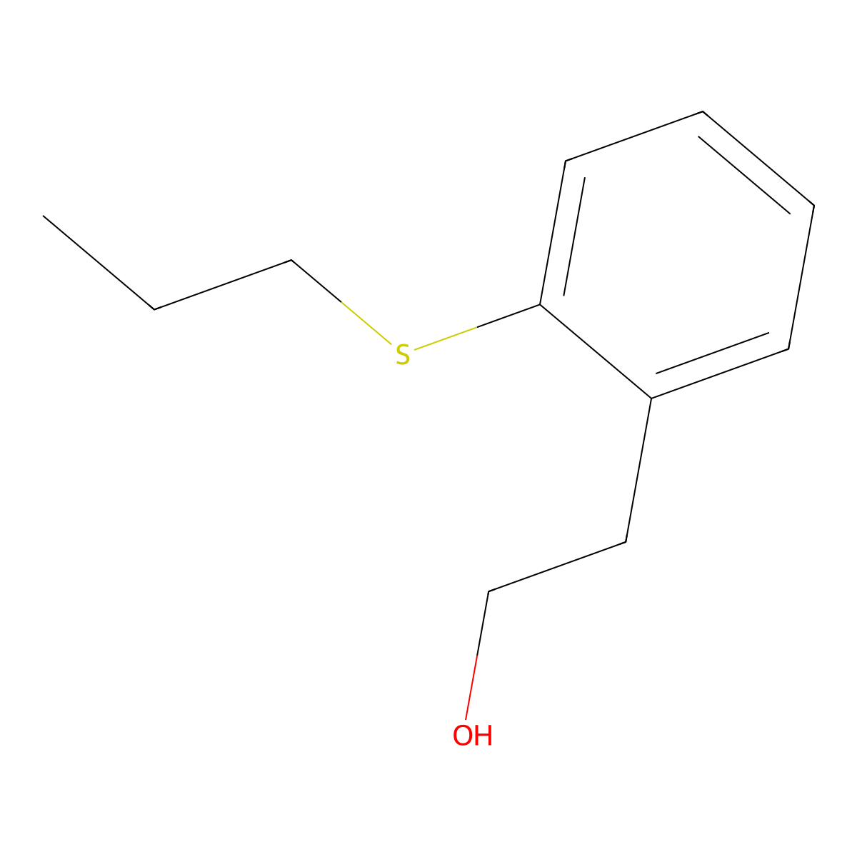 2-(n-Propylthio)phenethyl alcohol molecular structure, CAS 1378825-35-4