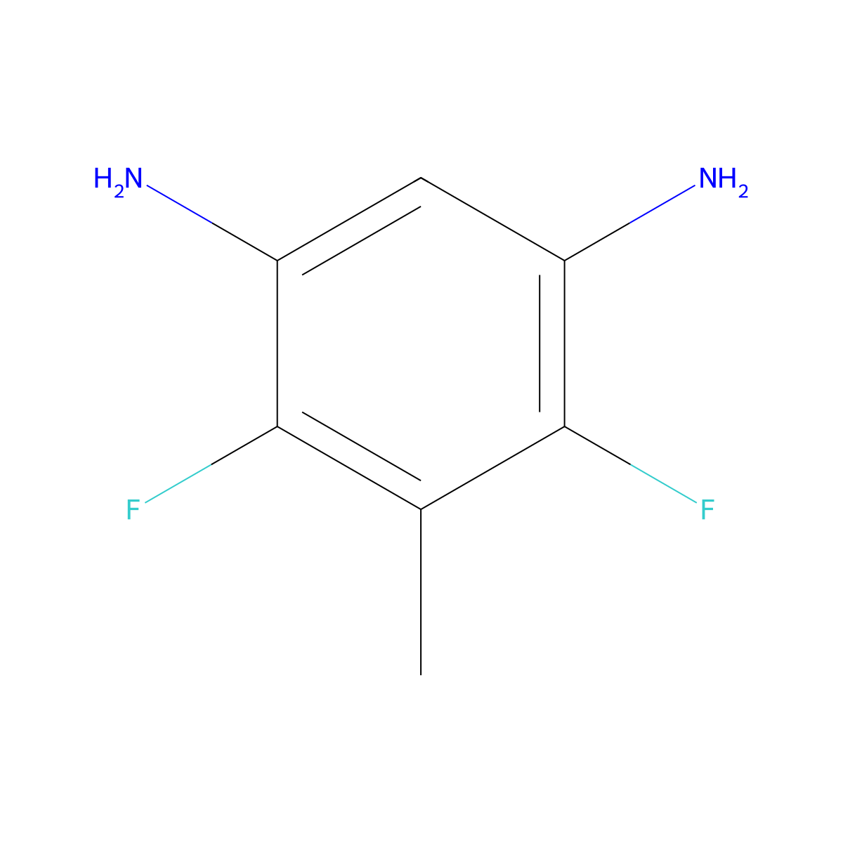 4,6-Difluoro-5-methylbenzene-1,3-diamine molecular structure, CAS 1378825-39-8