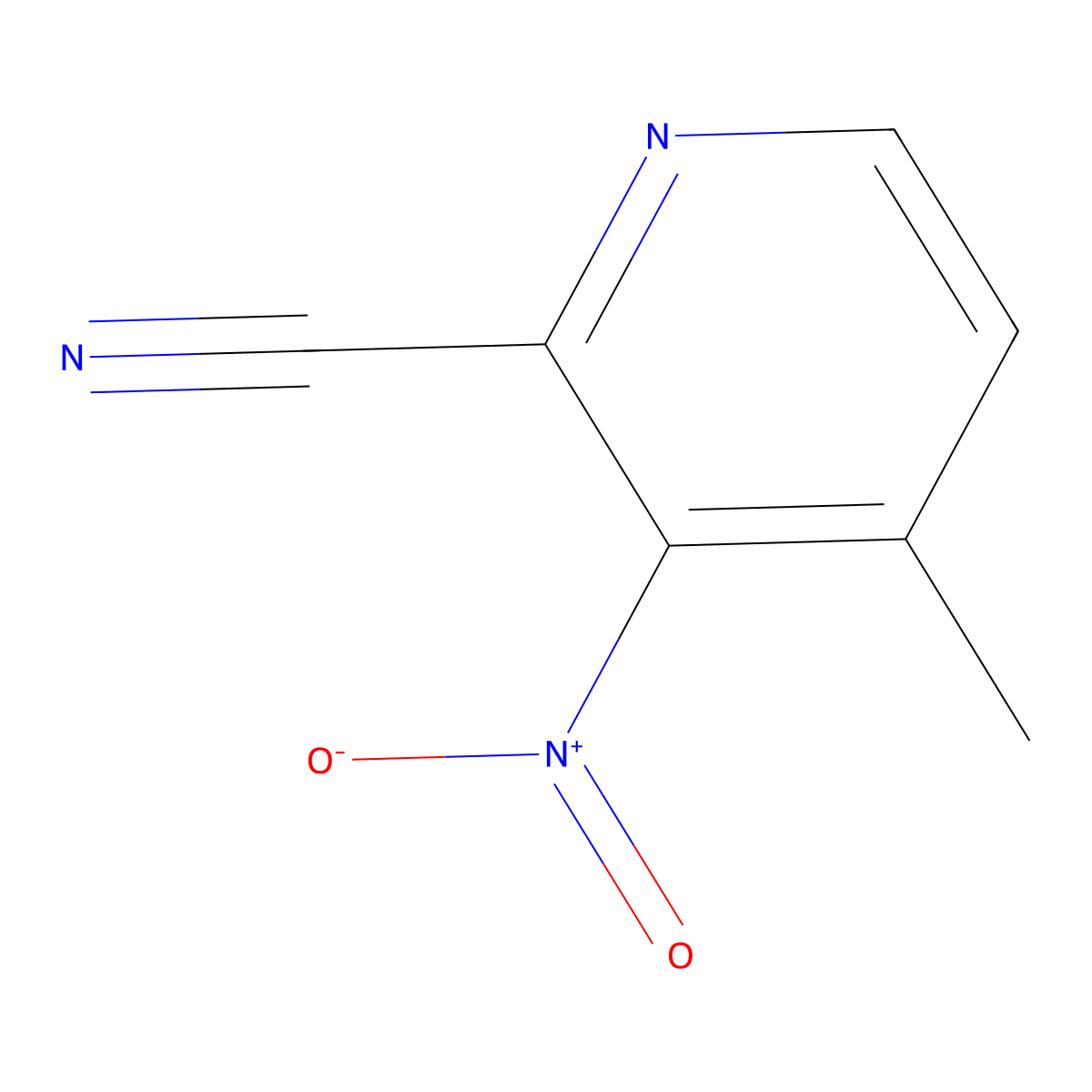 4-Methyl-3-nitropicolinonitrile molecular structure, CAS 1378825-44-5
