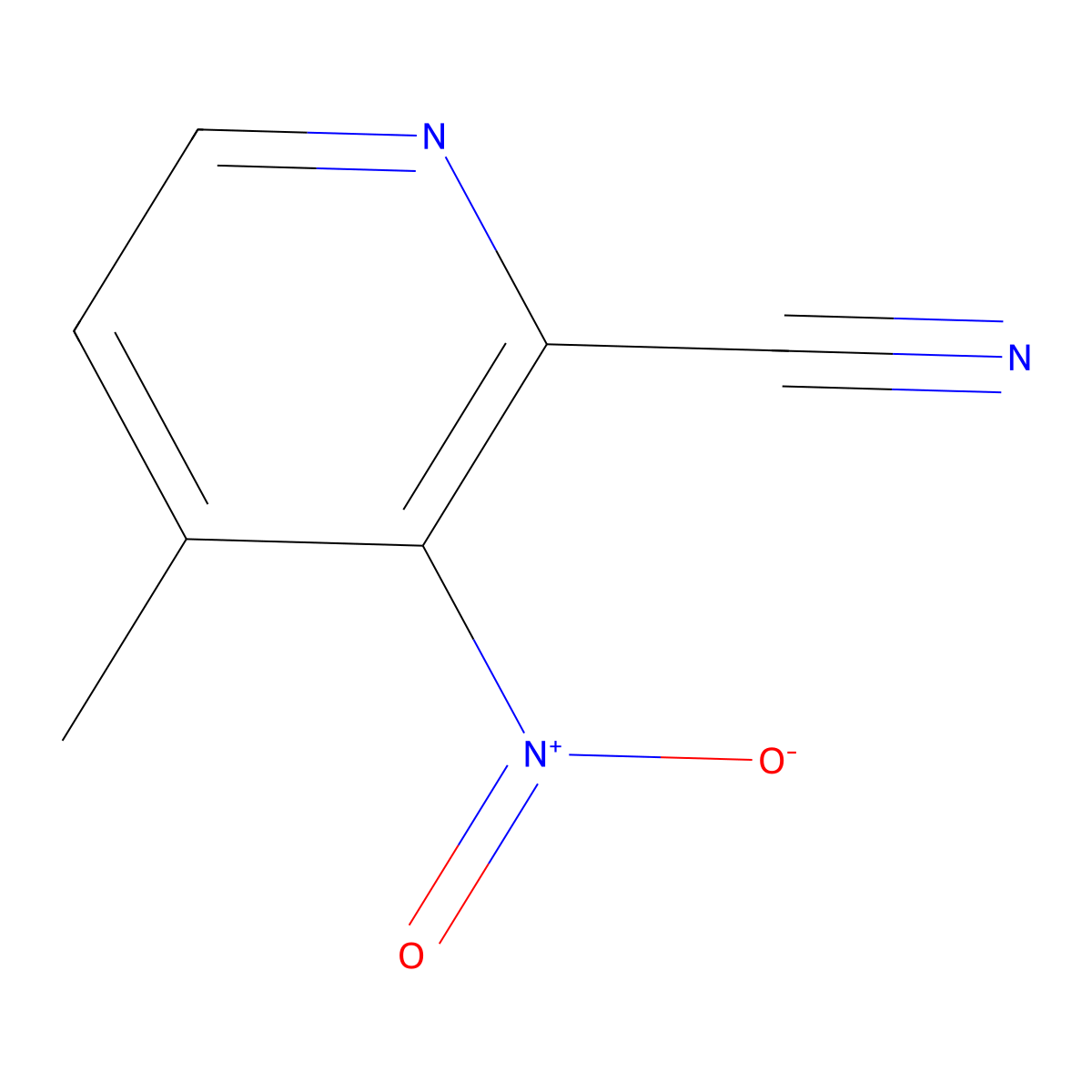 4-Methyl-3-nitropicolinonitrile molecular structure, CAS 1378825-44-5