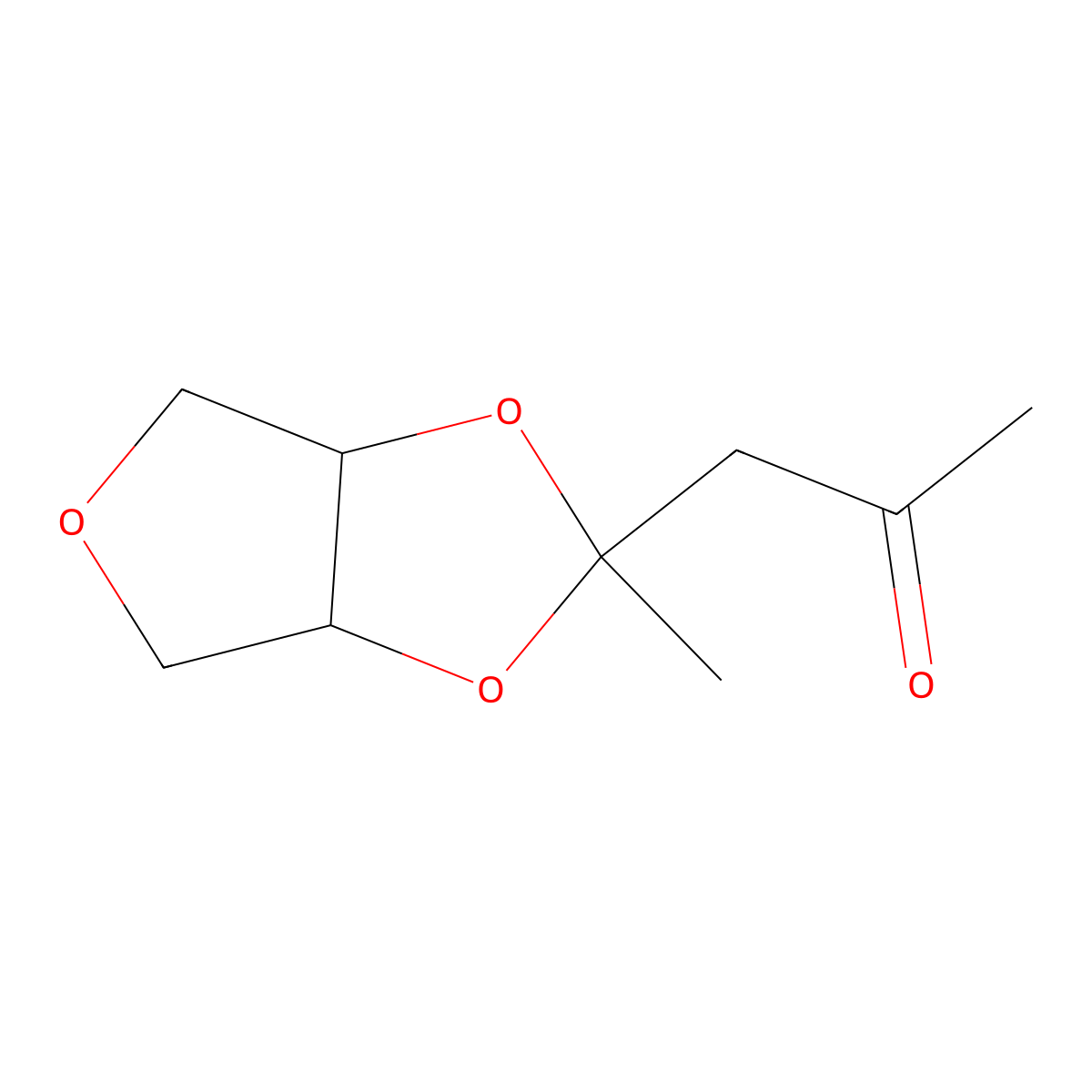 3-Methyl-3-(2-oxopropyl)-2,4,7-trioxabicyclo[3.3.0]octane molecular structure, CAS 1378825-86-5