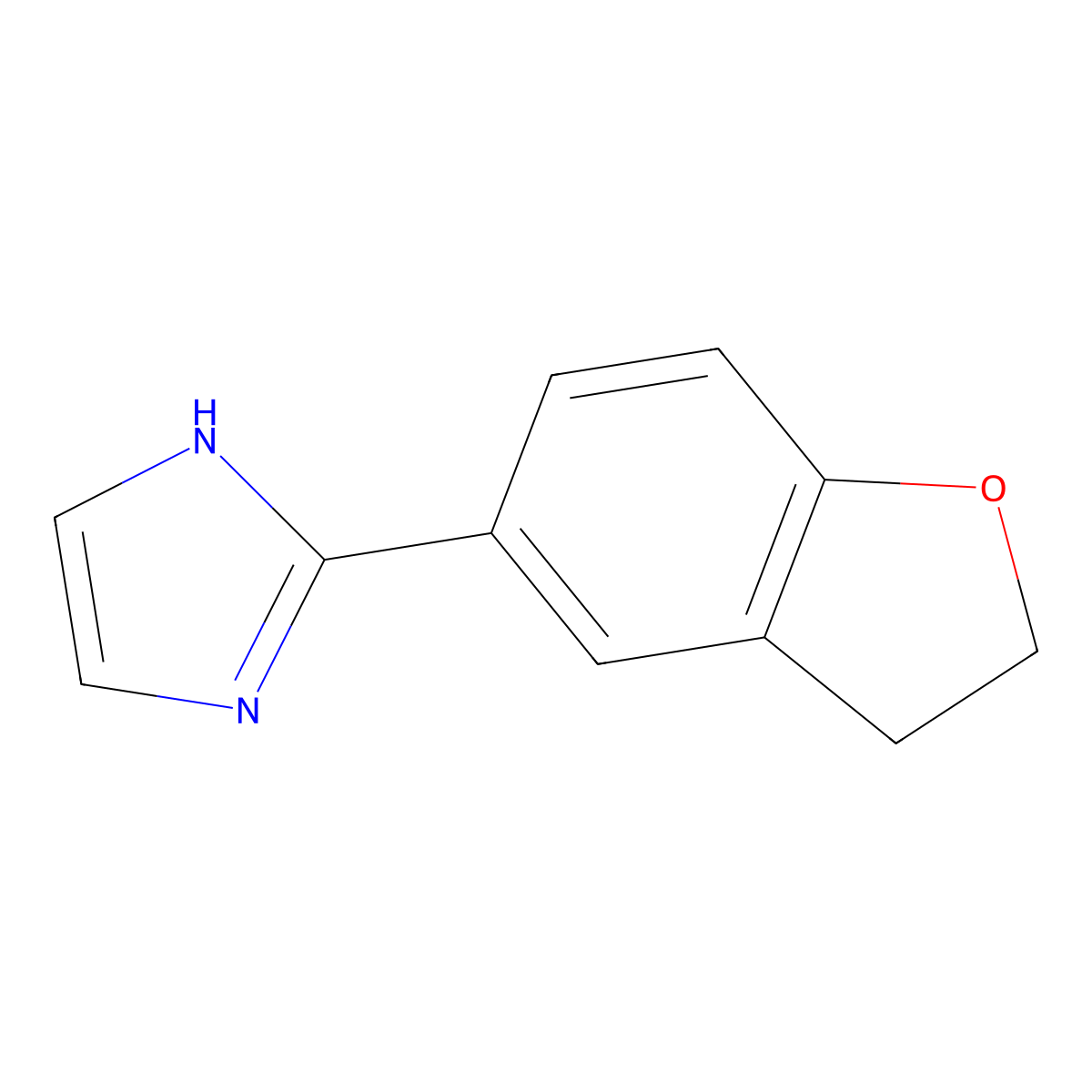 2-(2,3-dihydro-1-benzofuran-5-yl)-1H-imidazole molecular structure, CAS 1378826-21-1