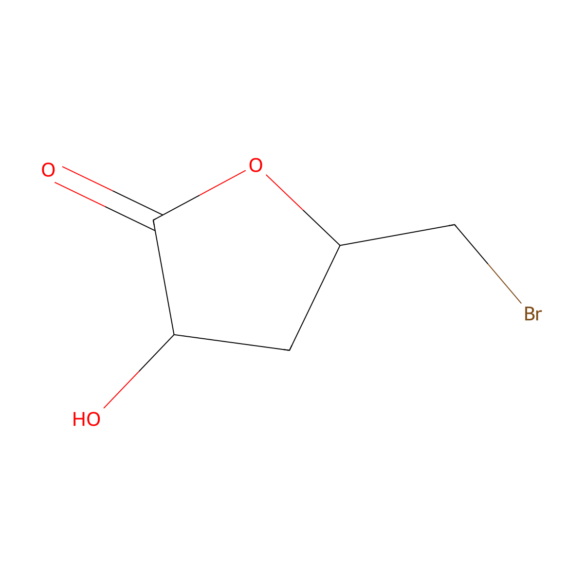 5-(Bromomethyl)-3-hydroxyoxolan-2-one molecular structure, CAS 1378826-22-2