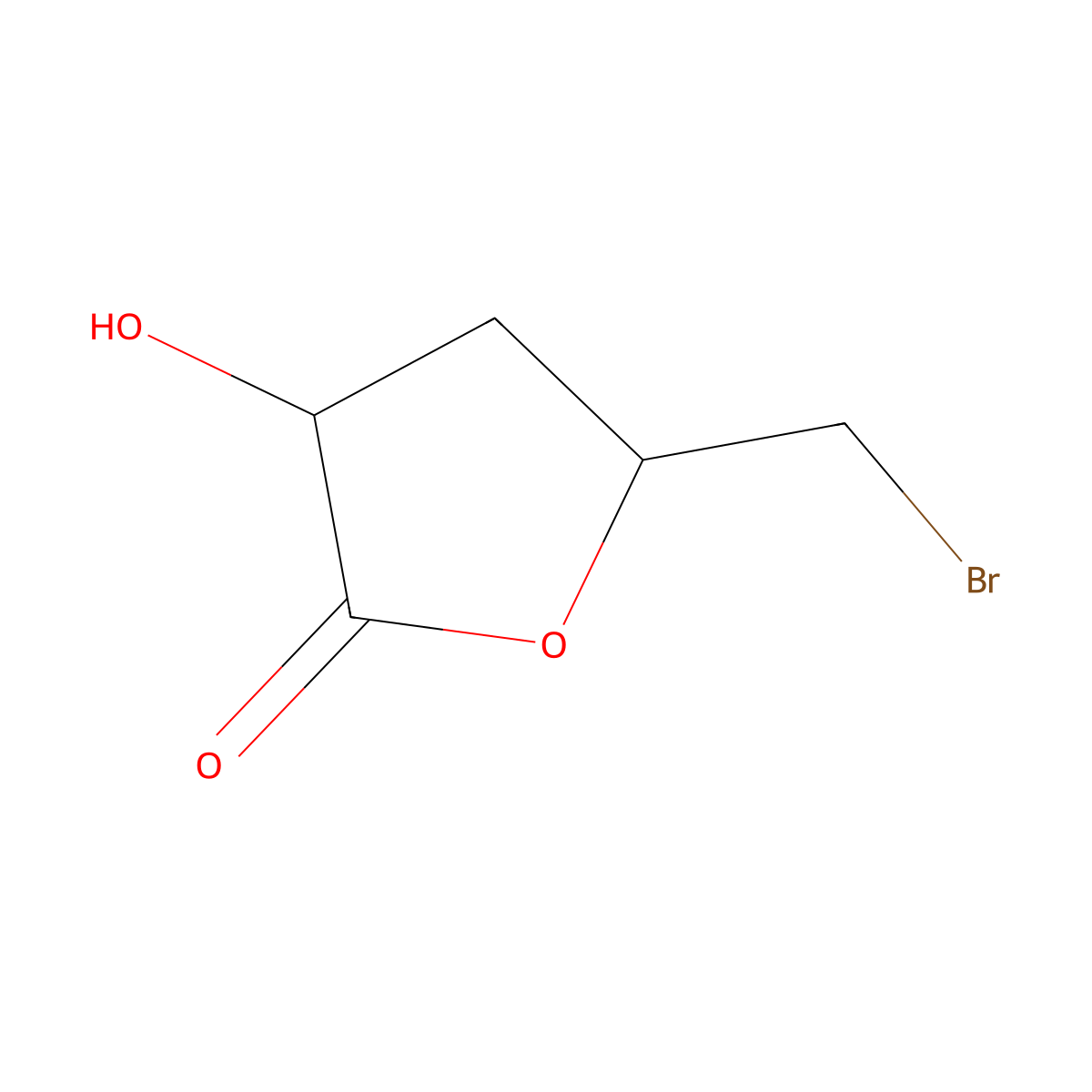 5-(Bromomethyl)-3-hydroxyoxolan-2-one molecular structure, CAS 1378826-22-2