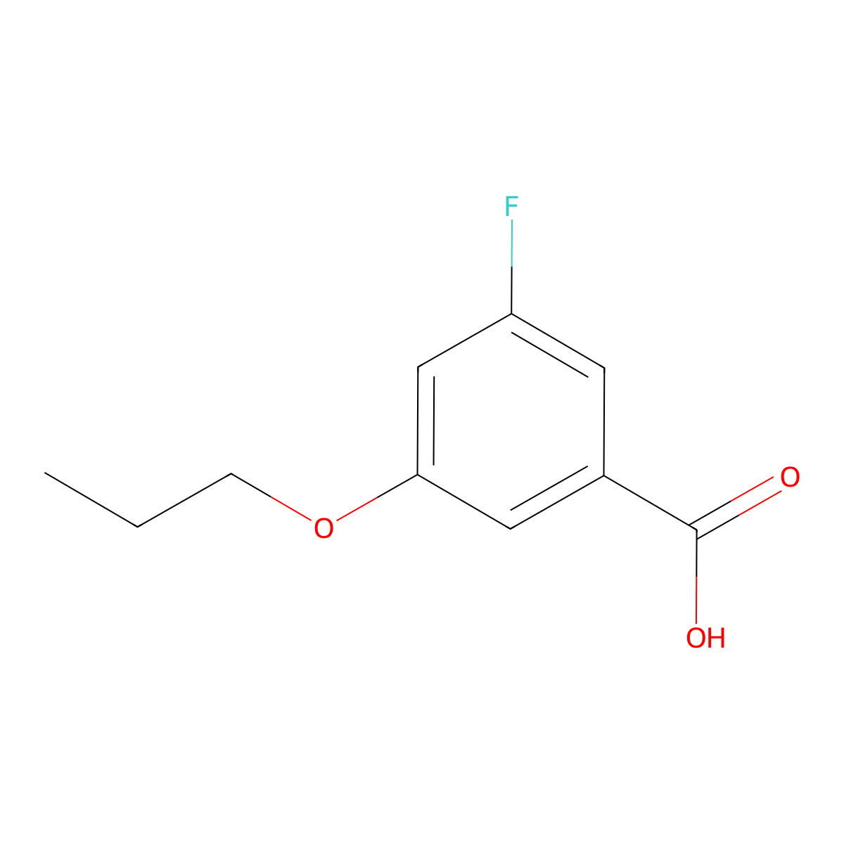 3-Fluoro-5-propoxybenzoic acid molecular structure, CAS 1378826-86-8