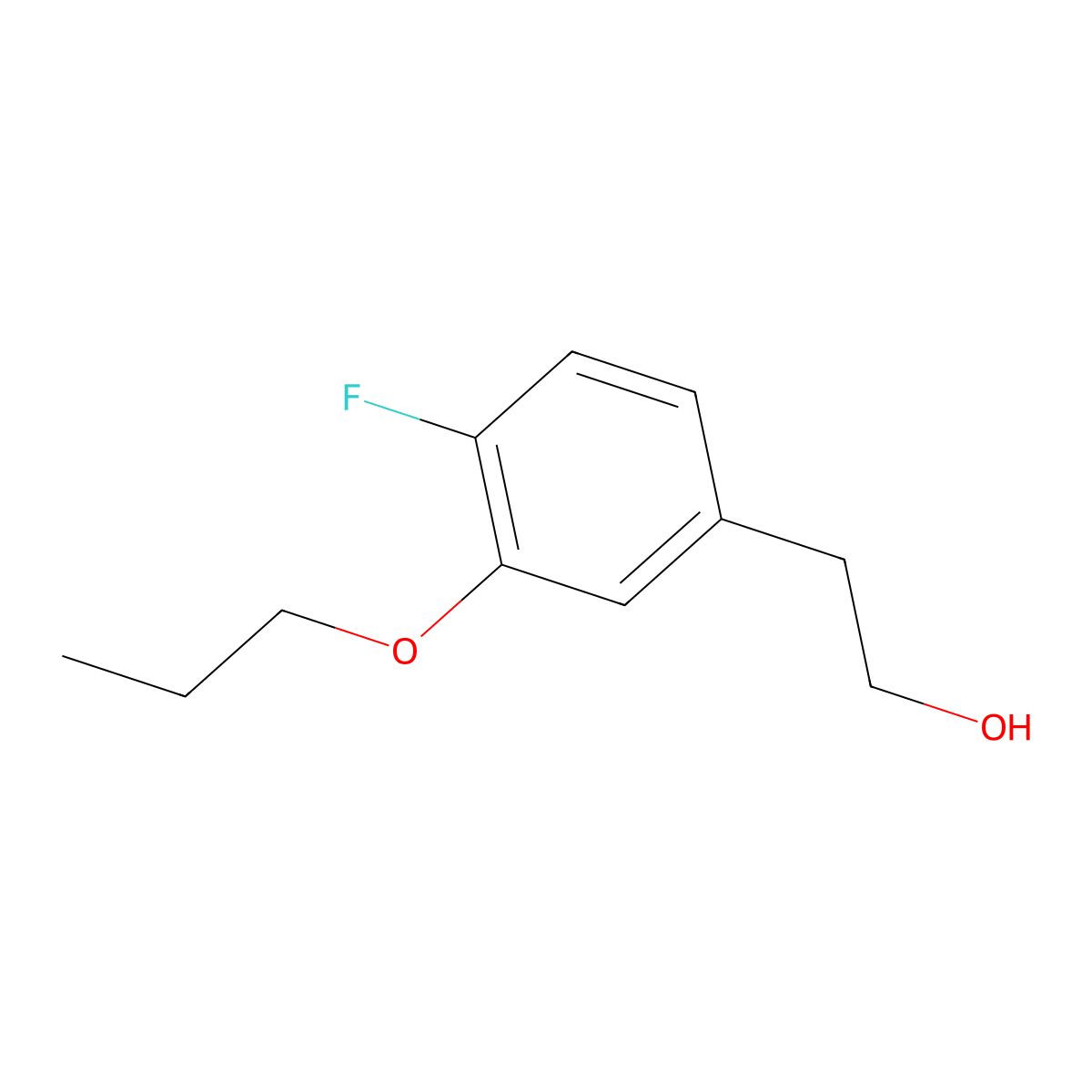 2-(4-Fluoro-3-propoxyphenyl)ethanol molecular structure, CAS 1378827-60-1