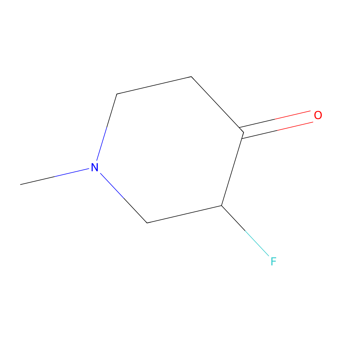 3-Fluoro-1-methyl-piperidin-4-one molecular structure, CAS 1378827-69-0