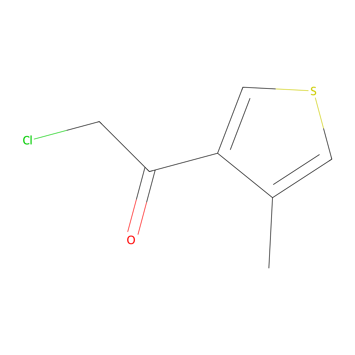 2-Chloro-1-(4-methylthiophen-3-yl)ethan-1-one molecular structure, CAS 1378828-62-6