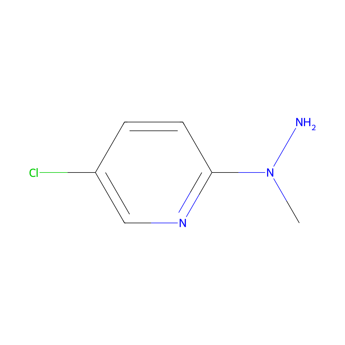 5-Chloro-2-(1-methylhydrazino)pyridine molecular structure, CAS 1378830-12-6