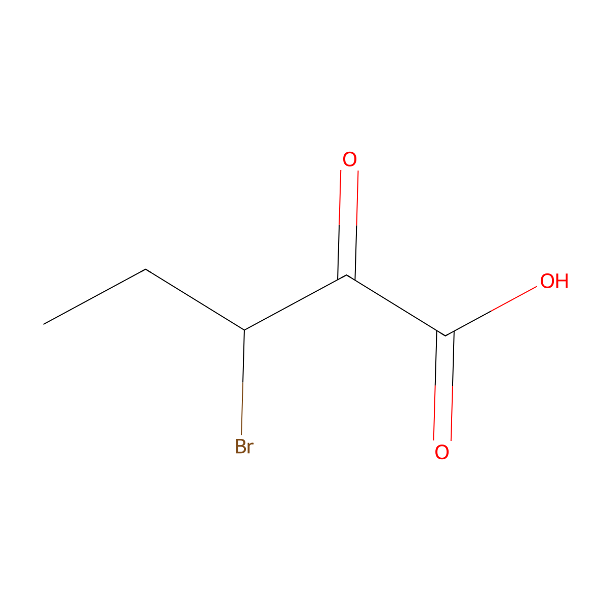 3-Bromo-2-oxopentanoic acid molecular structure, CAS 1378830-51-3